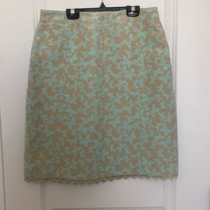 Doncaster Skirt Butterfly Duponi Silk & Linen Skirt